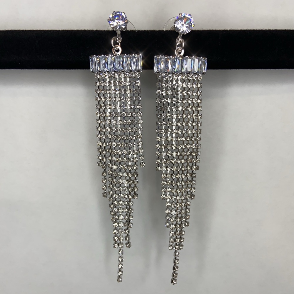 Embellished Statement Drop Earrings